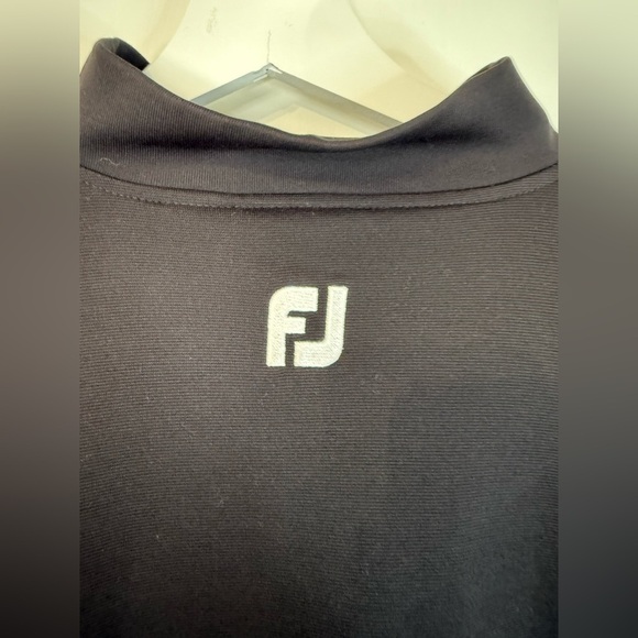 FJ FootJoy Men’s Black Mock Turtleneck Long Sleeve Shirt - Size Large - Picture 4 of 7